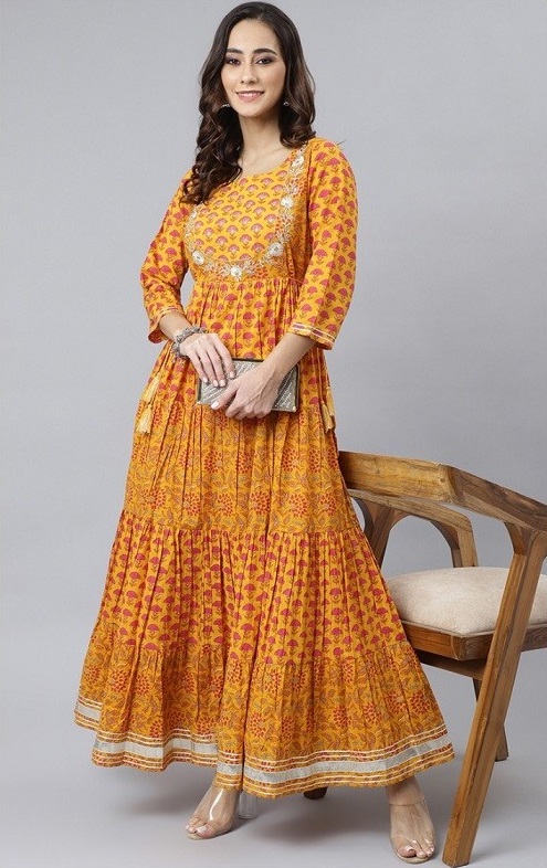 Anarkali Design Kurtis at Rs 585 | Gown Shape Kurti in Surat | ID:  24734282473