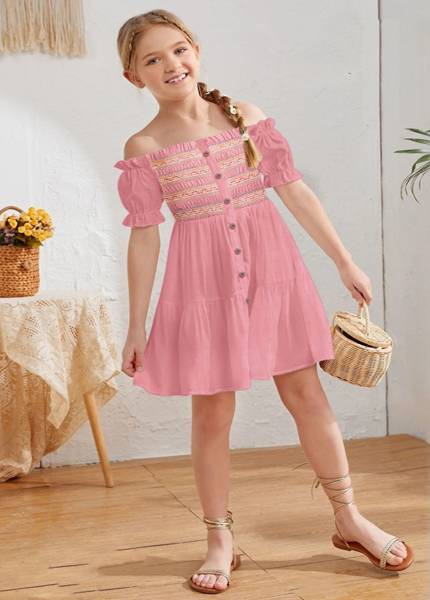 Pink Colour Western Kids Wear Collection Pal-472
