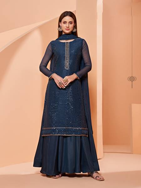 Blue  Colour Almora 5 Georgette Wear Designer Salwar Kameez
